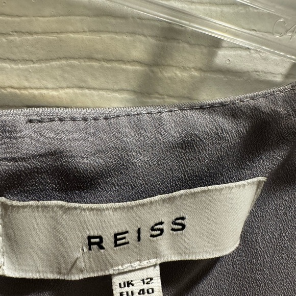 Reiss Tianna Chromatic Dress Short Sleeve Dress with Woven Stitching  Design - Picture 5 of 12